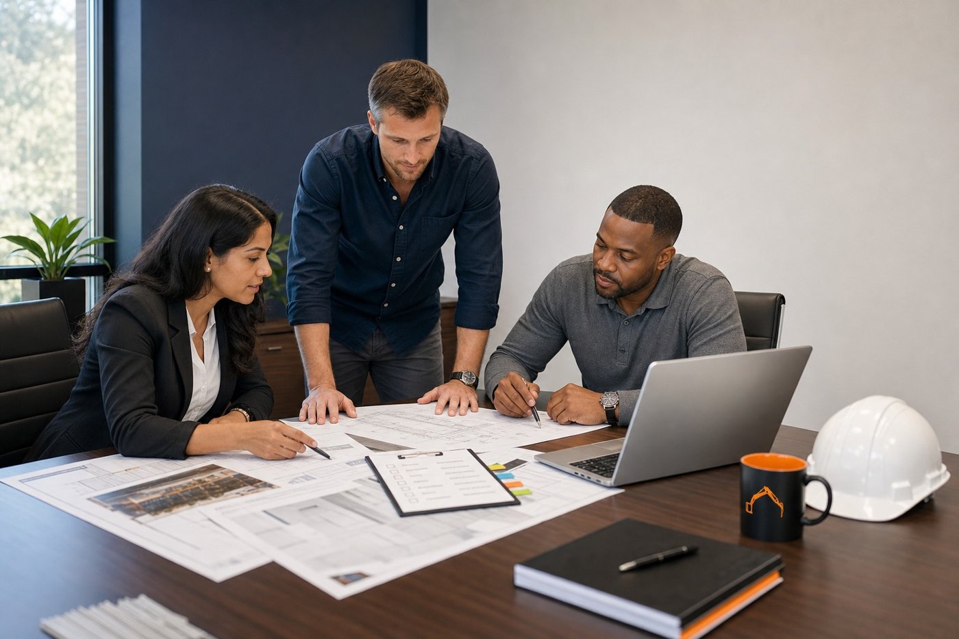 Contractor looking at project listings
