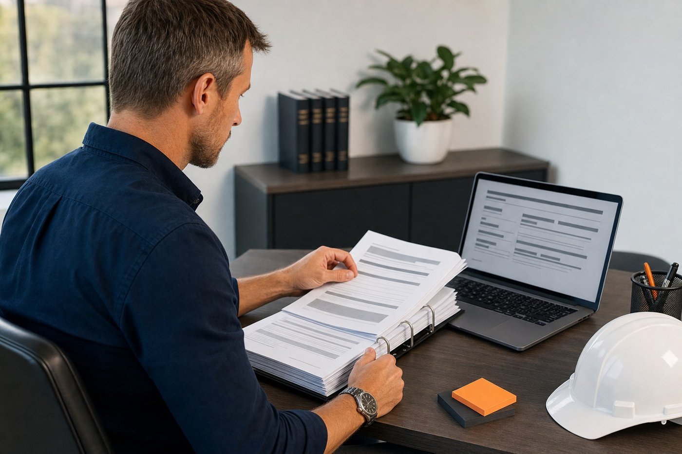 contractor meeting with a consultant on government contracts